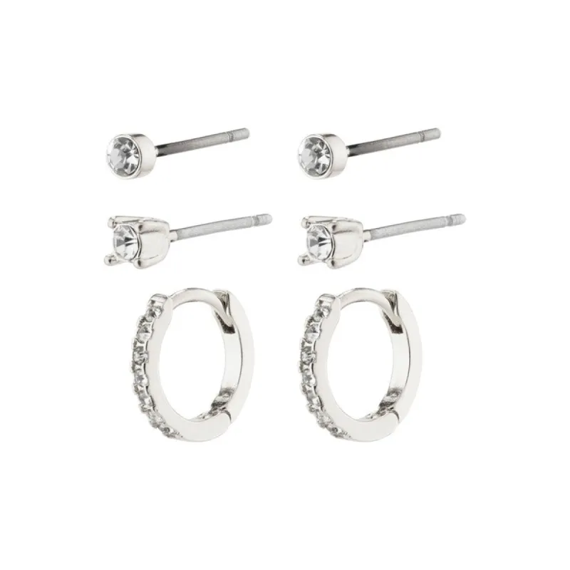 PILGRIM Sia Crystal Earrings 3-in-1 Set sold by 27 Boutique