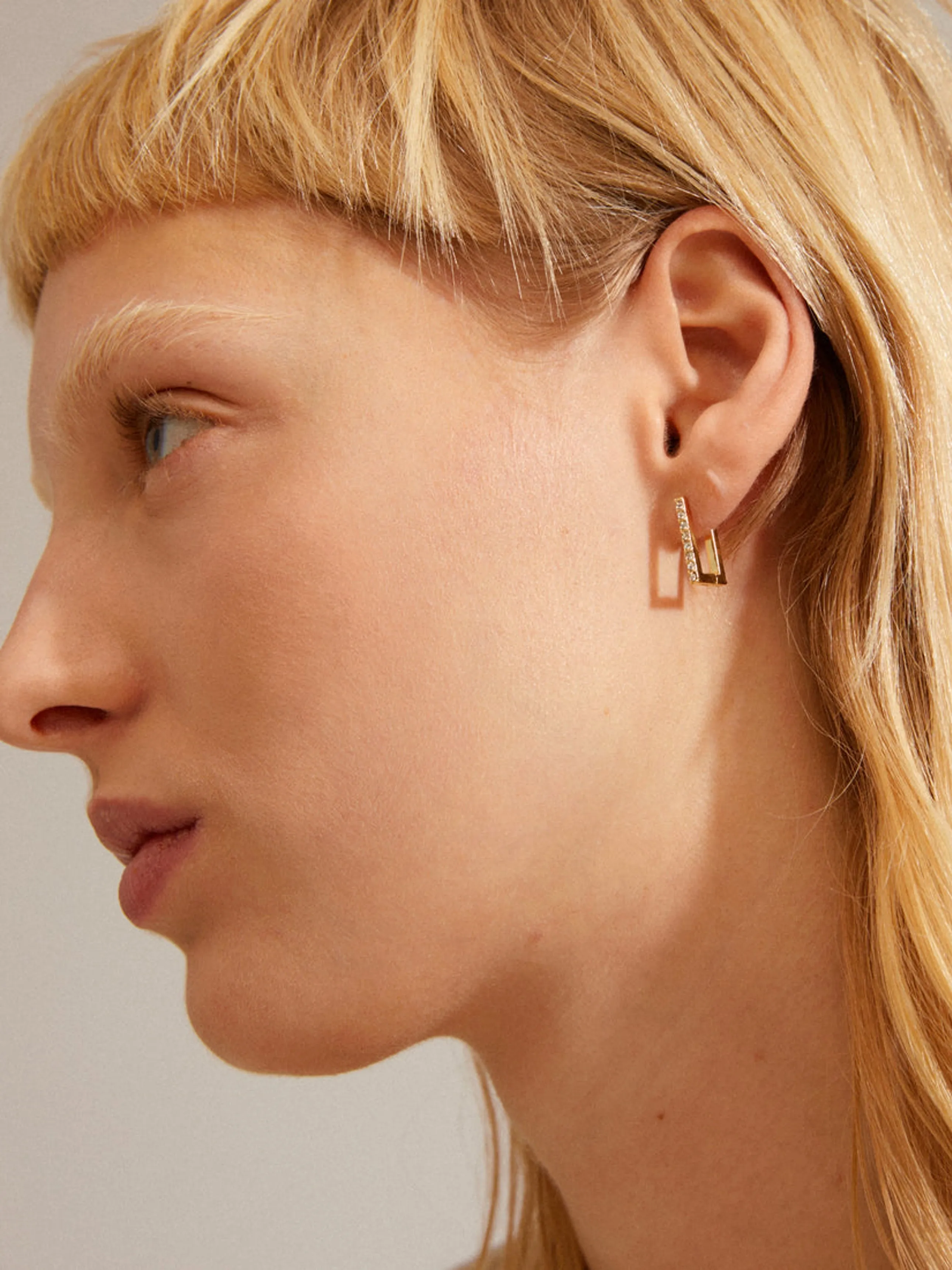 PILGRIM Coby Crystal Square Hoop Earrings sold by 27 Boutique product image thumbnail 4