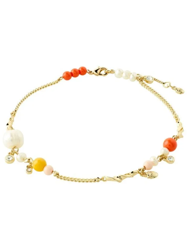 PILGRIM Care Crystal and Freshwater Pearl Ankle Chain sold by 27 Boutique