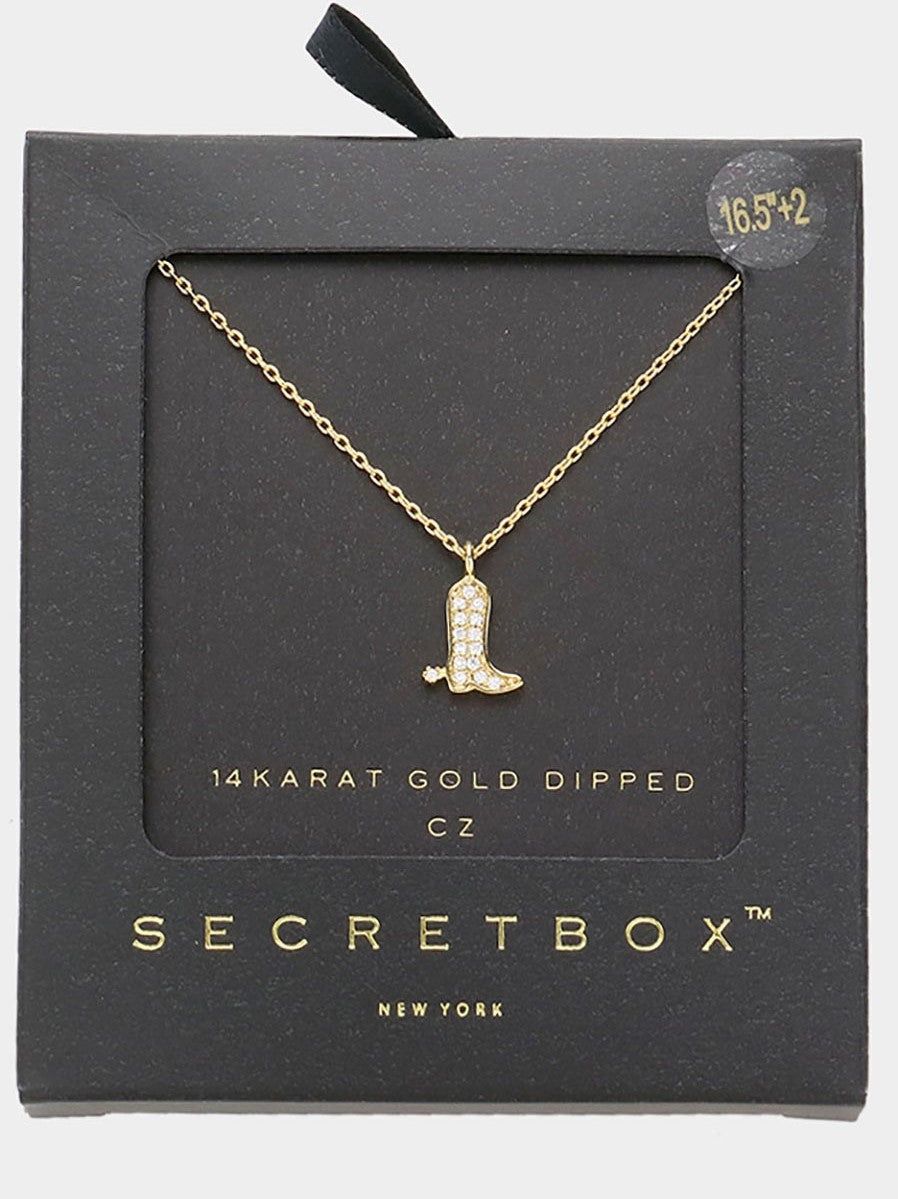27 Diamond Western Boot & Spur Pendant Necklace sold by 27 Boutique product image thumbnail 4