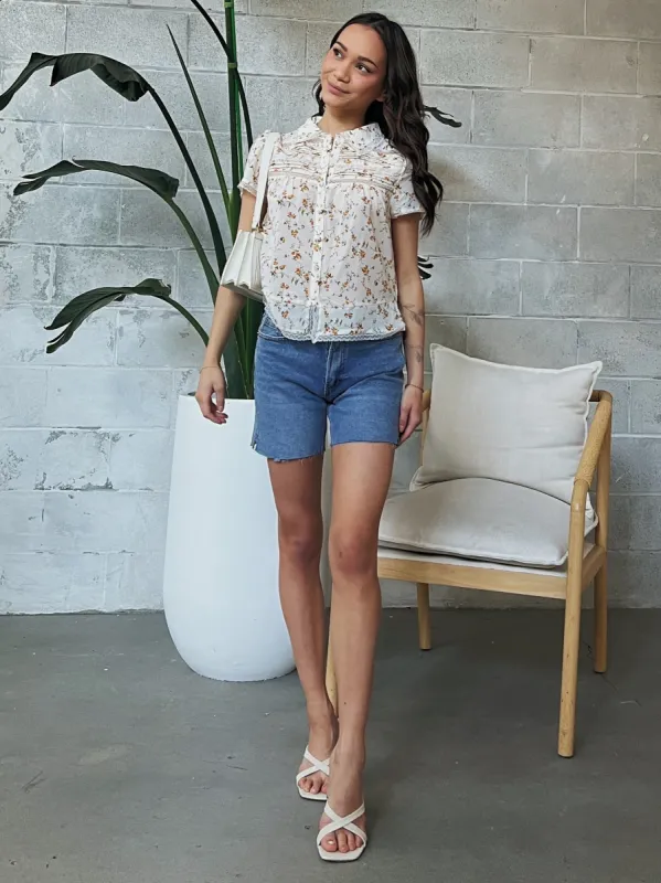 DEX Floral Button Front Blouse sold by 27 Boutique