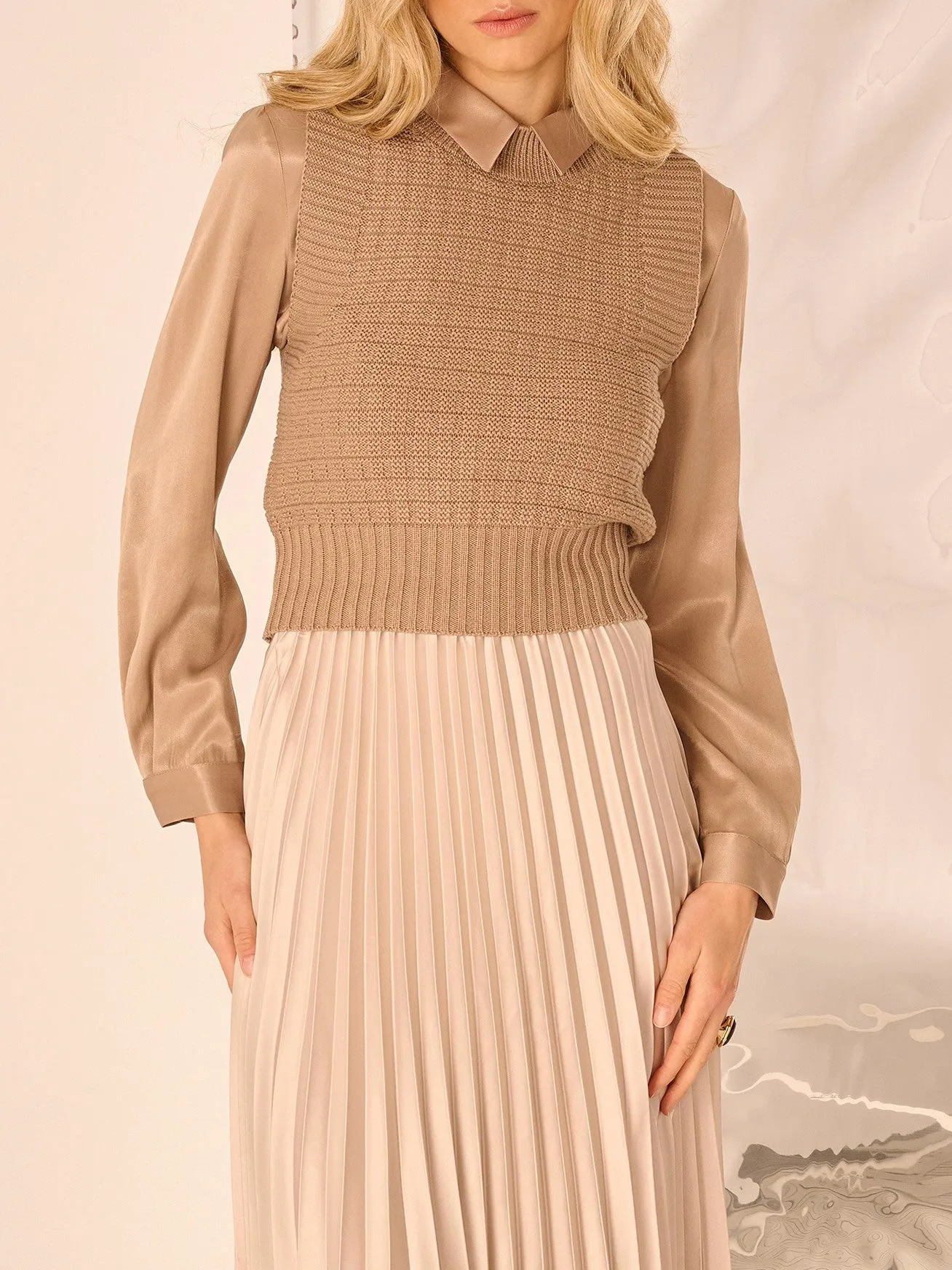 BLACK TAPE Textured Stitched Sweater Tank sold by 27 Boutique product image thumbnail 4