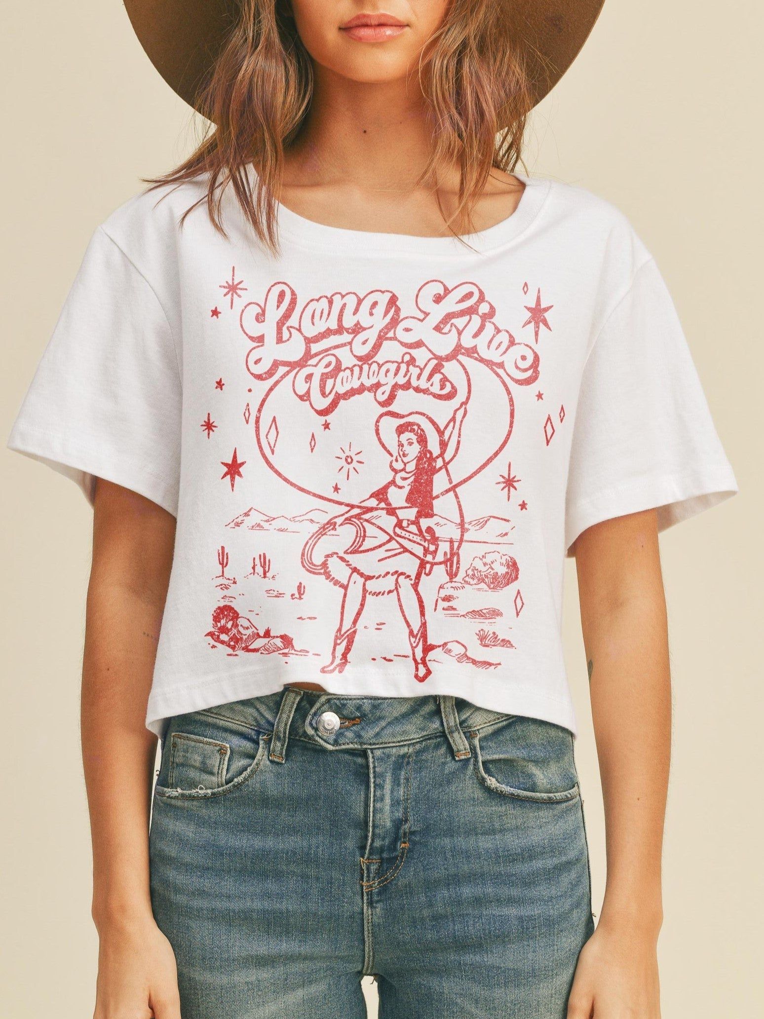 27 Long Live Cowgirls Cropped Tee sold by 27 Boutique product image thumbnail 3