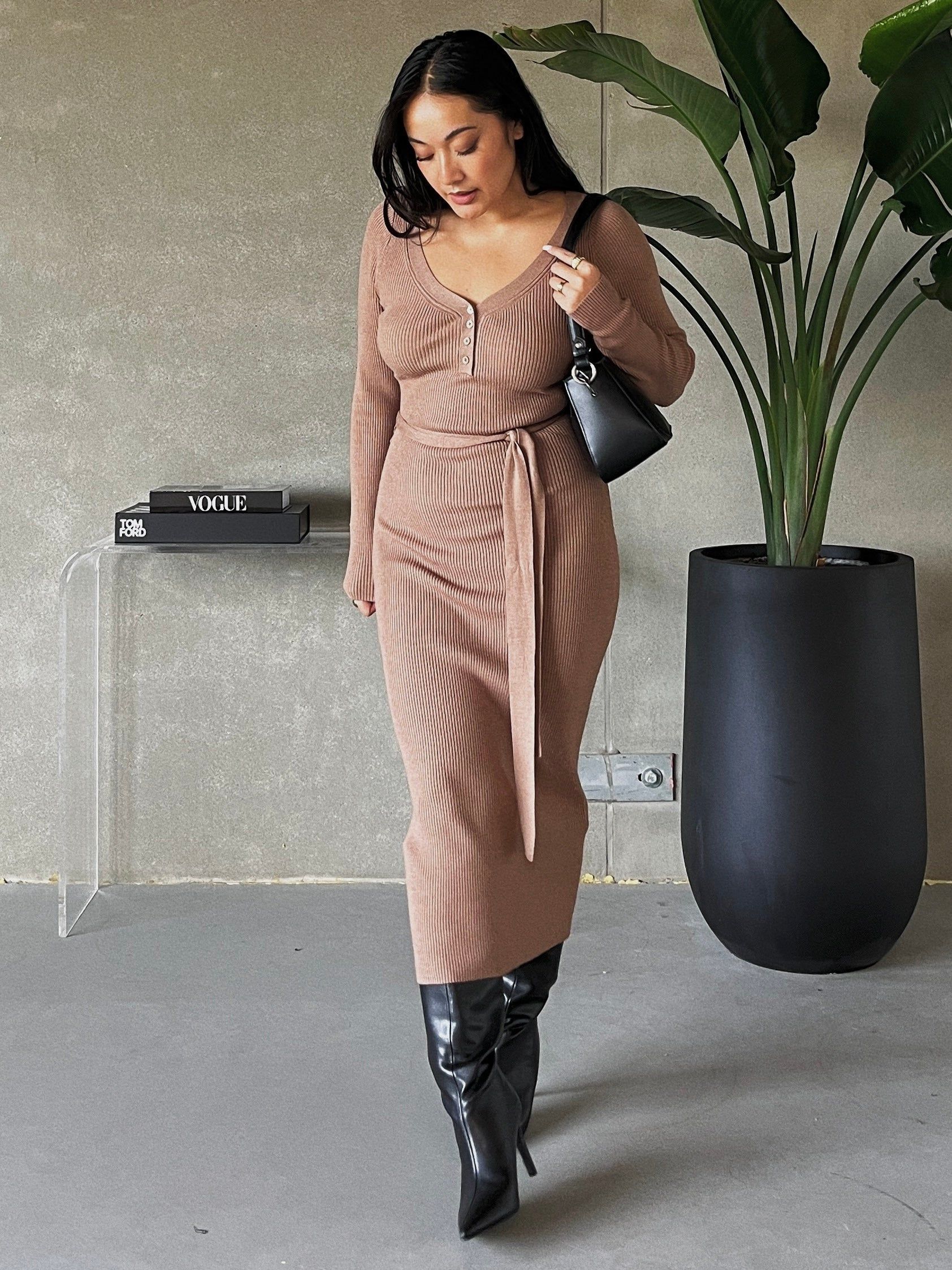 DEX Bailey Belted Midi Sweater Dress sold by 27 Boutique product image thumbnail 2