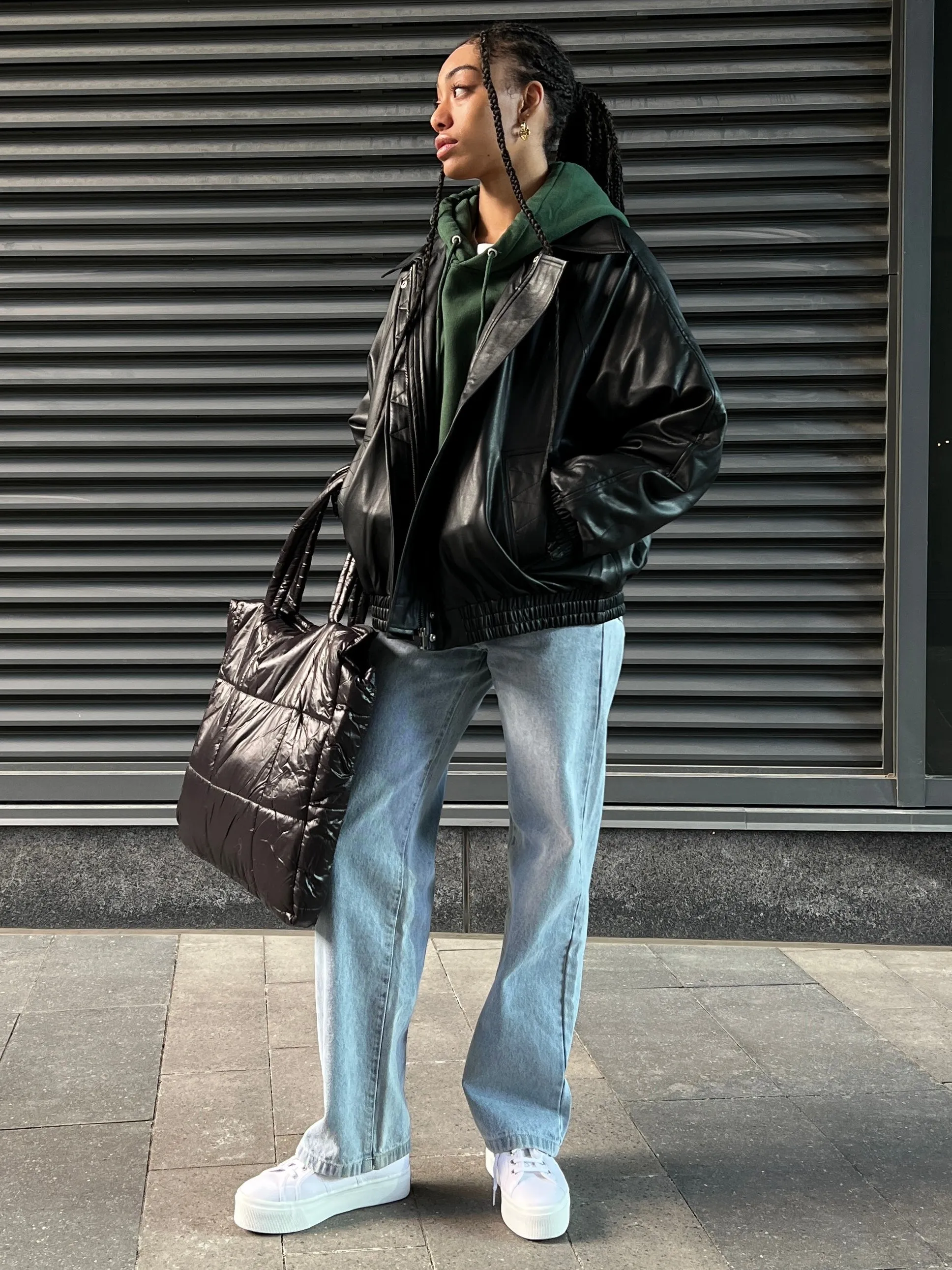 BRUNETTE THE LABEL Christine Oversized Bomber Jacket sold by 27 Boutique product image thumbnail 2