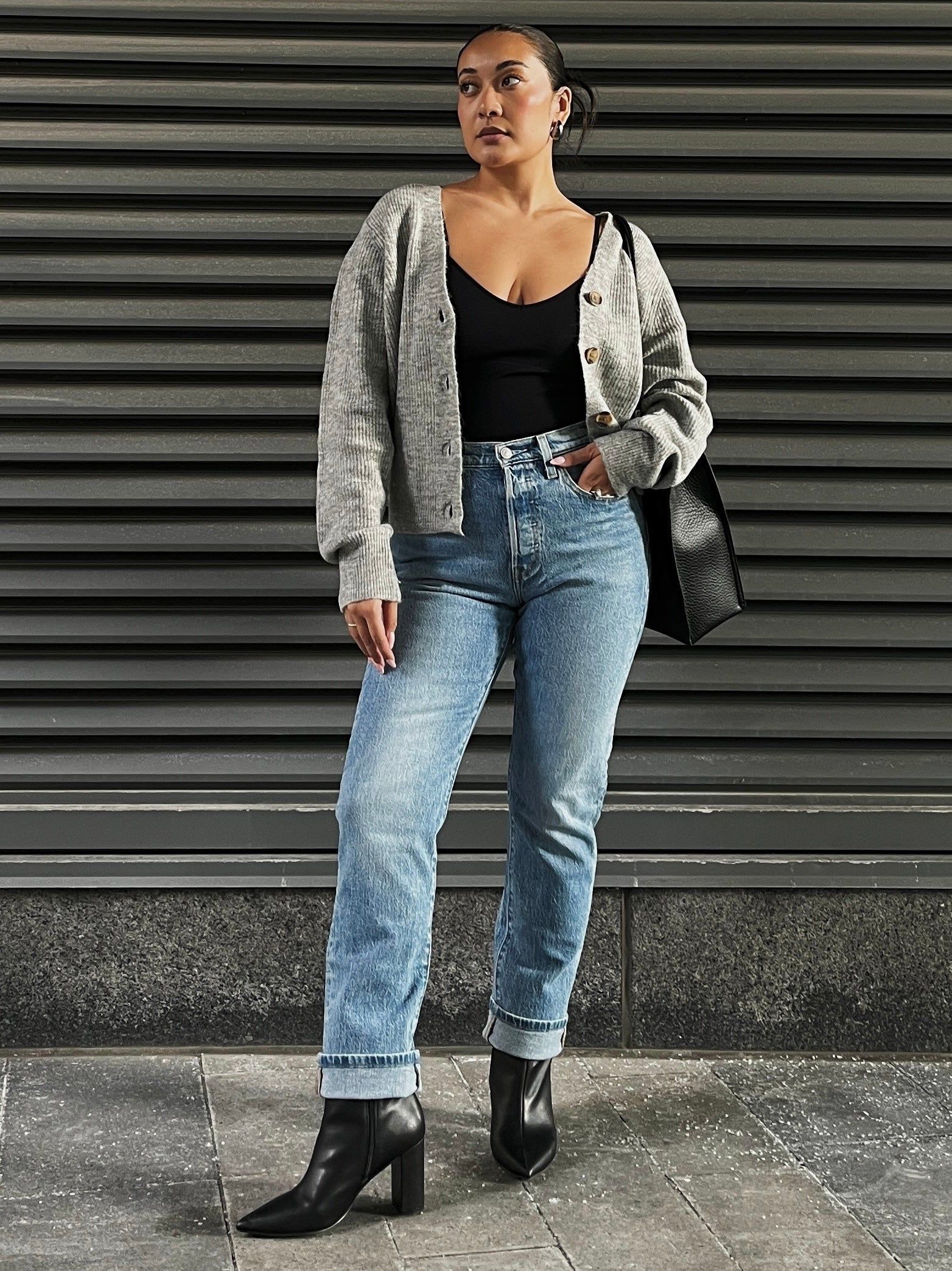 DEX Ali Button Front Cropped Cardigan sold by 27 Boutique product image thumbnail 2