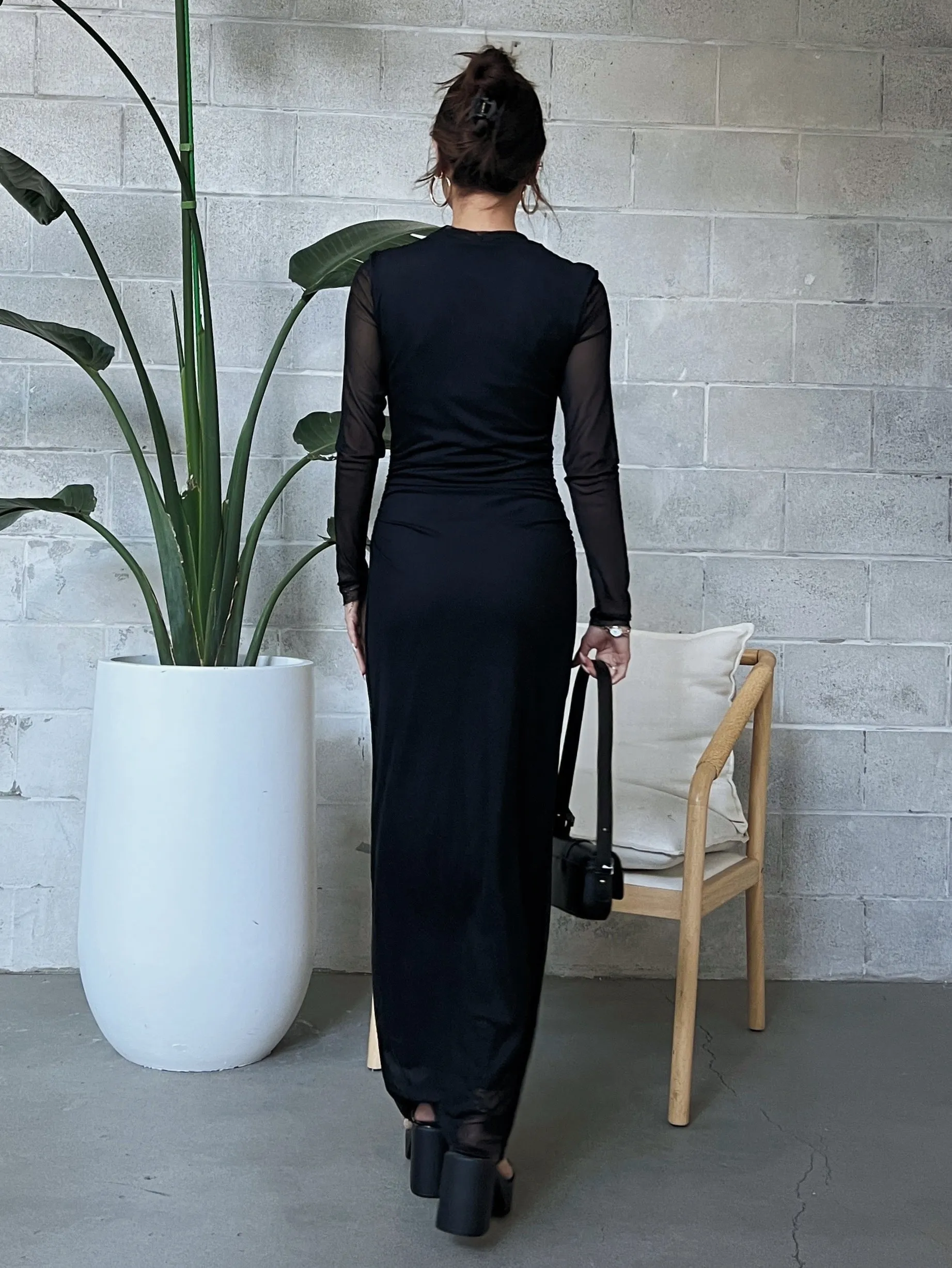 ONLY Lindsay Ruched Mesh Maxi Dress sold by 27 Boutique product image thumbnail 2