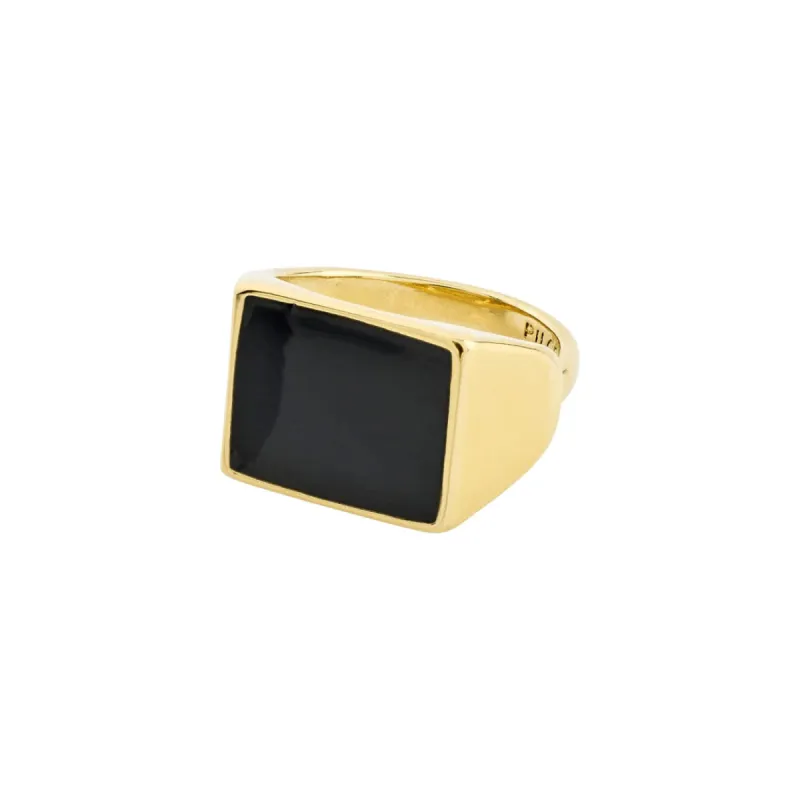 PILGRIM Ecru Square Signet Ring sold by 27 Boutique