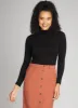 C'EST MOI Seamless Rib Long Sleeve Turtleneck Top sold by 27 Boutique