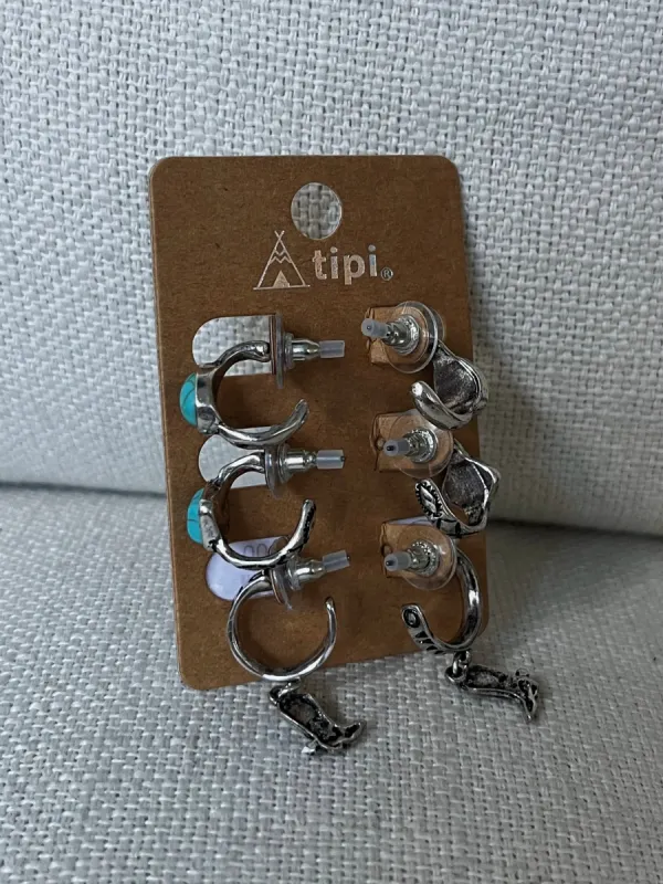 27 Western Concho 3 Pair Hoop Set sold by 27 Boutique