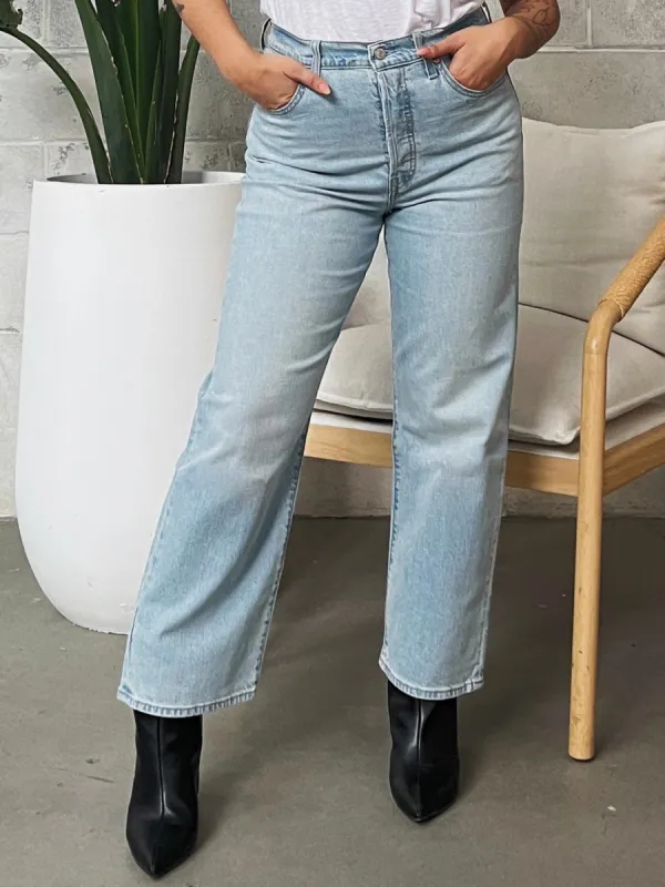 LEVI'S Ribcage Straight Ankle Cool Blue Popsicle sold by 27 Boutique