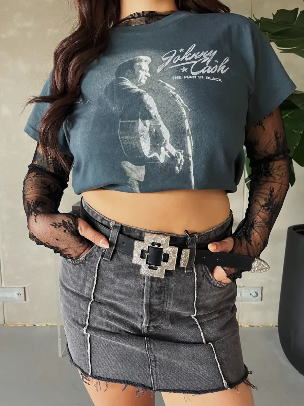 27 Western Cross Buckle Belt sold by 27 Boutique