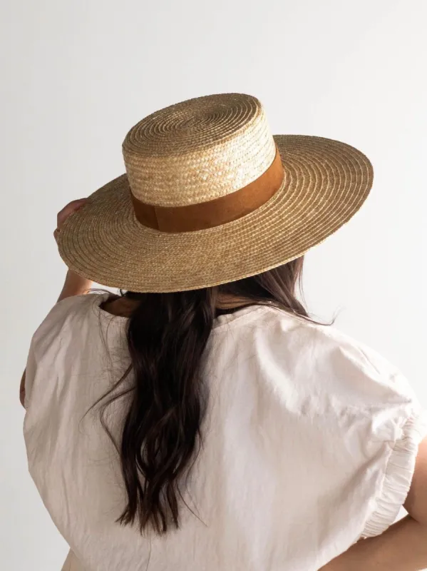 GIGI PIP Capri Medium Straw Boater Hat sold by 27 Boutique