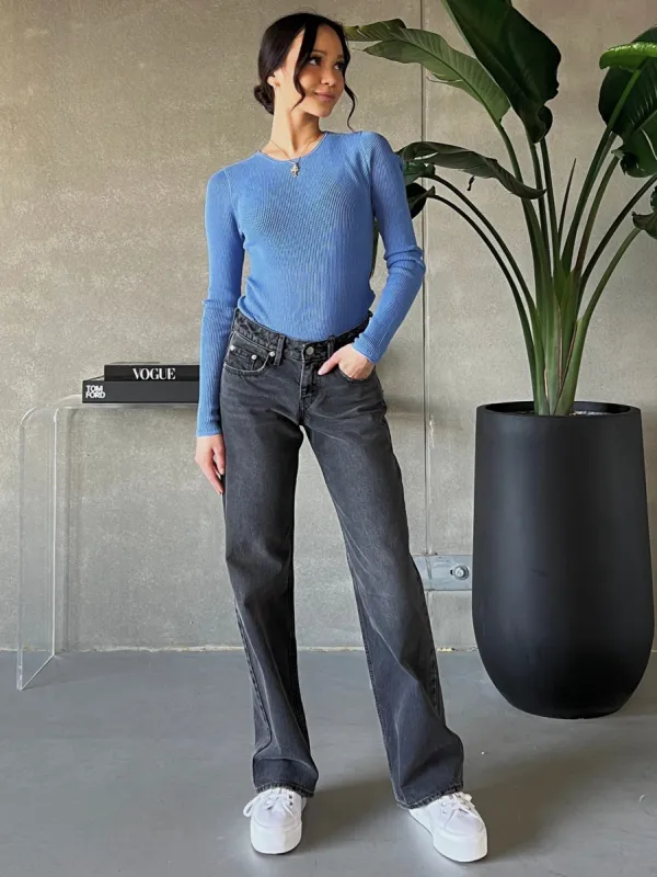 BLACK TAPE Crew Neck Mesh Long Sleeve Top sold by 27 Boutique