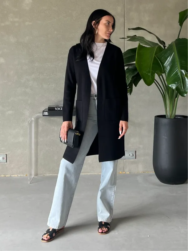 BLACK TAPE Longline Open Cardigan sold by 27 Boutique