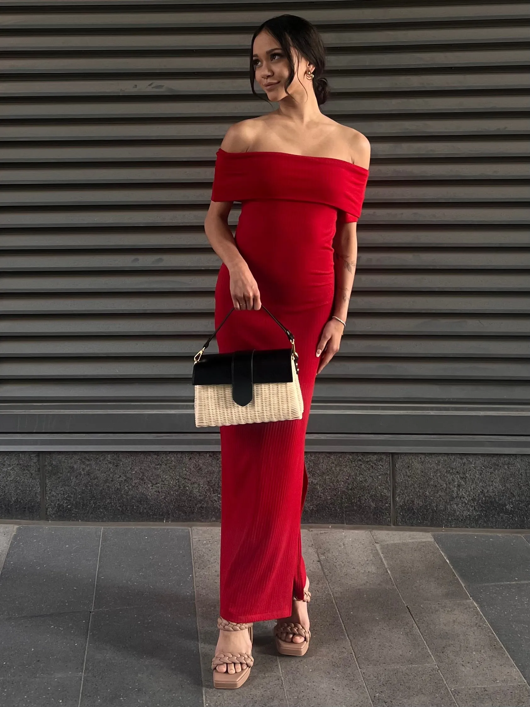 PIECES Lennox Off Shoulder Maxi Dress sold by 27 Boutique product image thumbnail 2