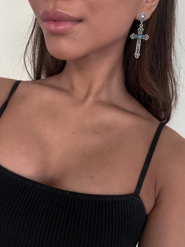 27 Cross Western Dangle Earrings sold by 27 Boutique