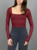 RD STYLE Second Skin Stacy Long Sleeve Square Neck Bodysuit sold by 27 Boutique