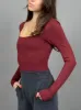 RD STYLE Second Skin Stacy Long Sleeve Square Neck Bodysuit sold by 27 Boutique