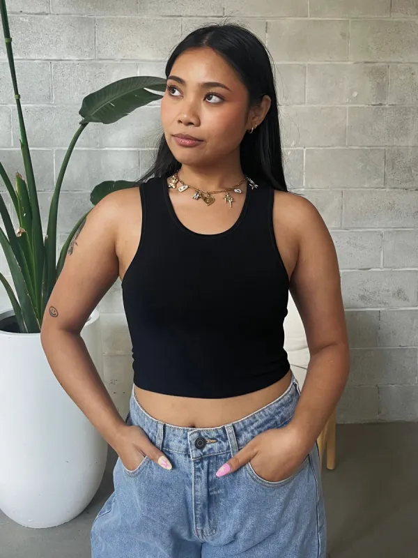 C'EST MOI Bamboo Tank Crop Top sold by 27 Boutique