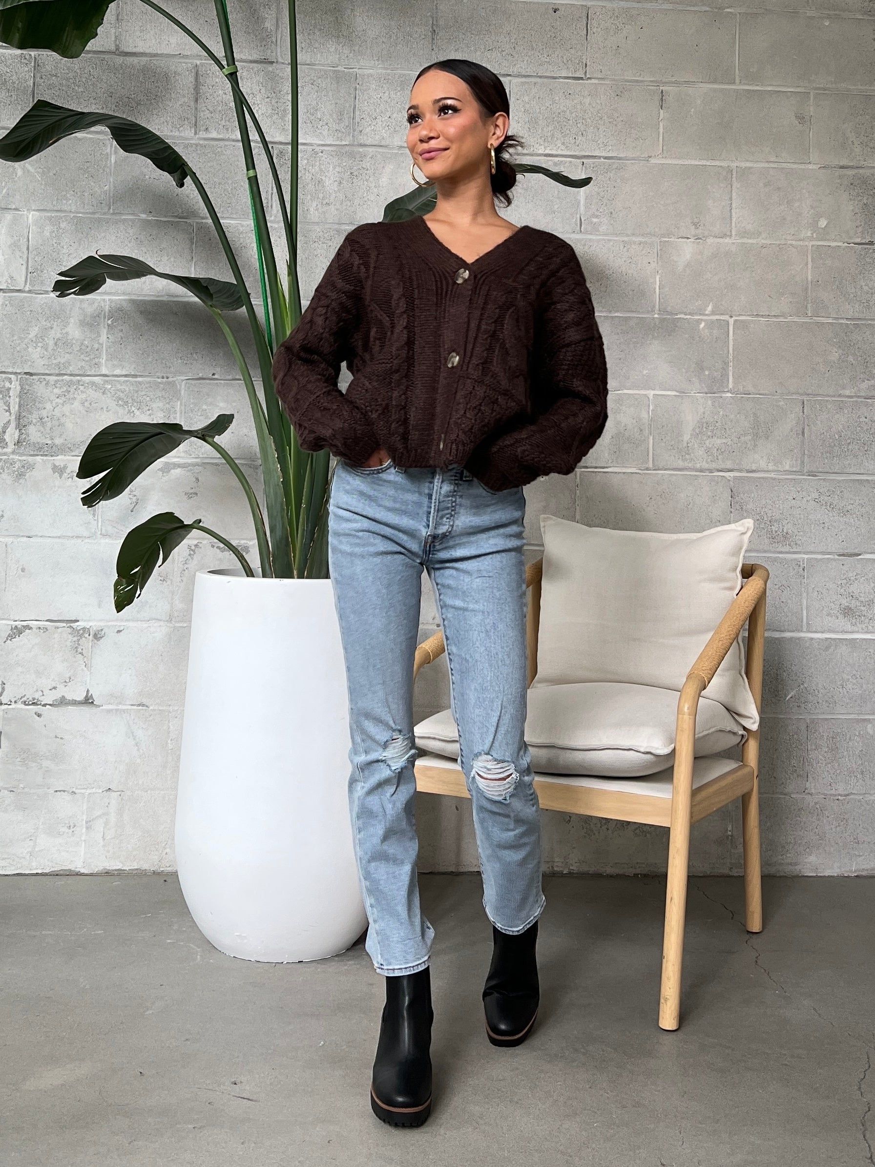 DEX Chloe Cable Knit Cardigan sold by 27 Boutique product image thumbnail 3