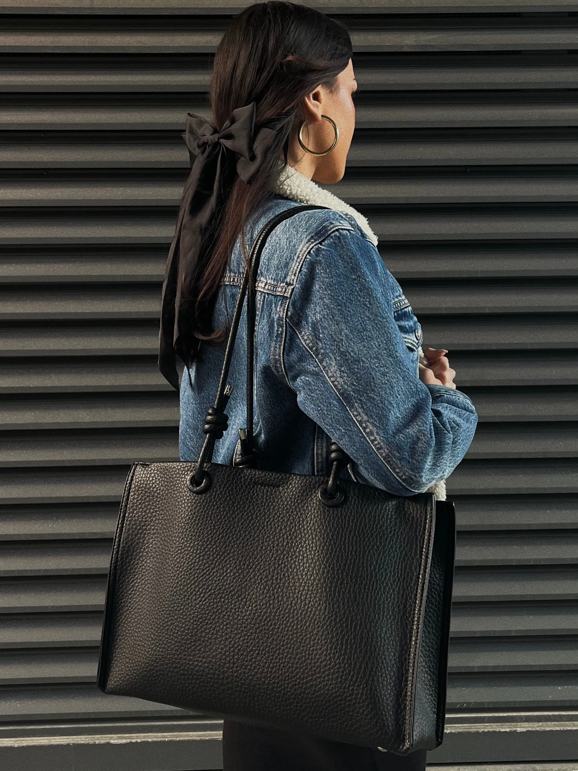 27 Faux Leather Pebbled Tote Bag sold by 27 Boutique product image thumbnail 2