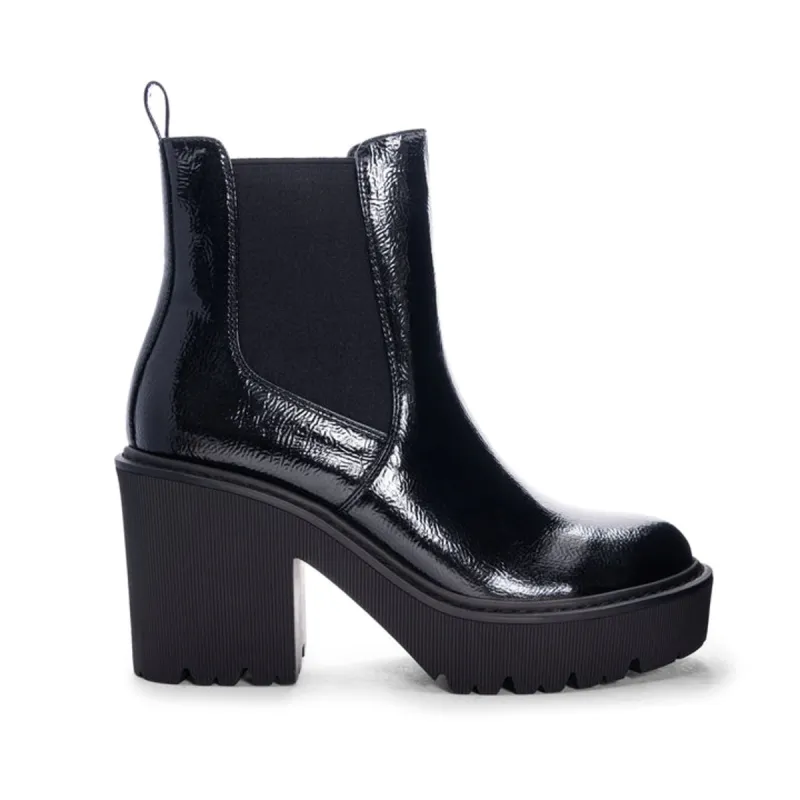 CHINESE LAUNDRY Yikes Patent Bootie made by Chinese Laundry