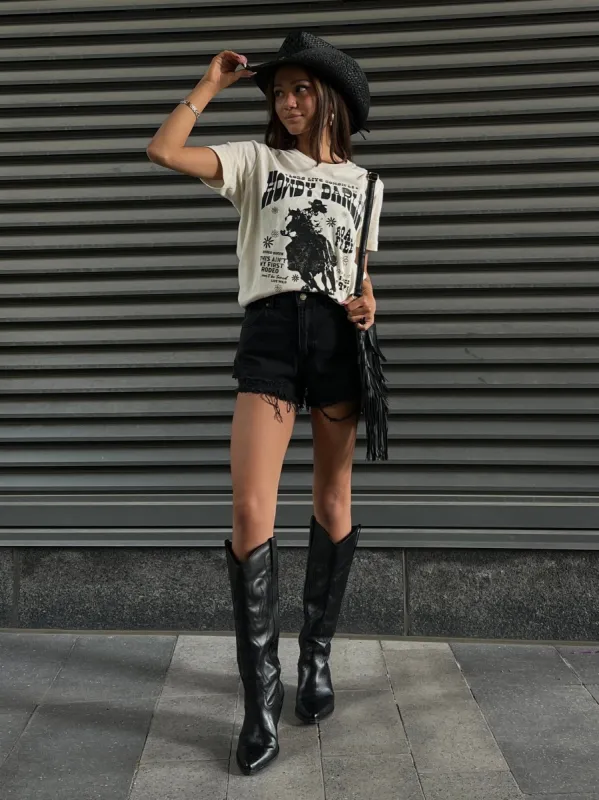 27 Howdy Darlin' Western Tee sold by 27 Boutique