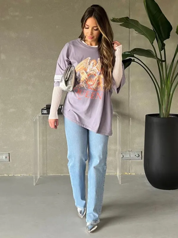 DAYDREAMER Queen Varsity Crest O/S Tee sold by 27 Boutique