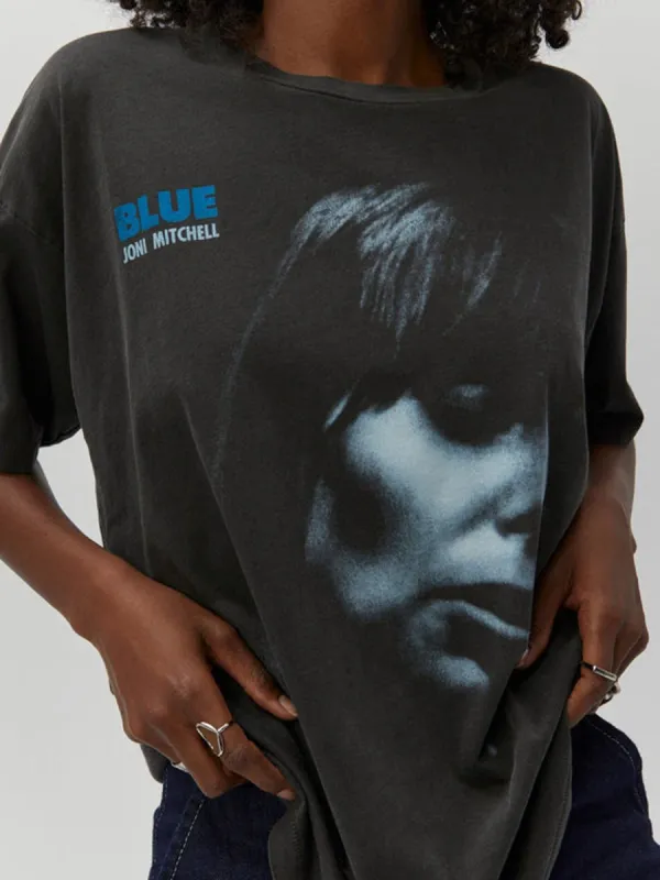DAYDREAMER Joni Mitchell Blue Merch Tee sold by 27 Boutique