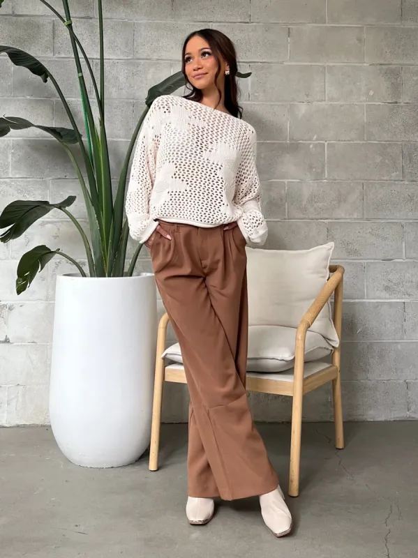 DEX Daisy Crochet Sweater sold by 27 Boutique