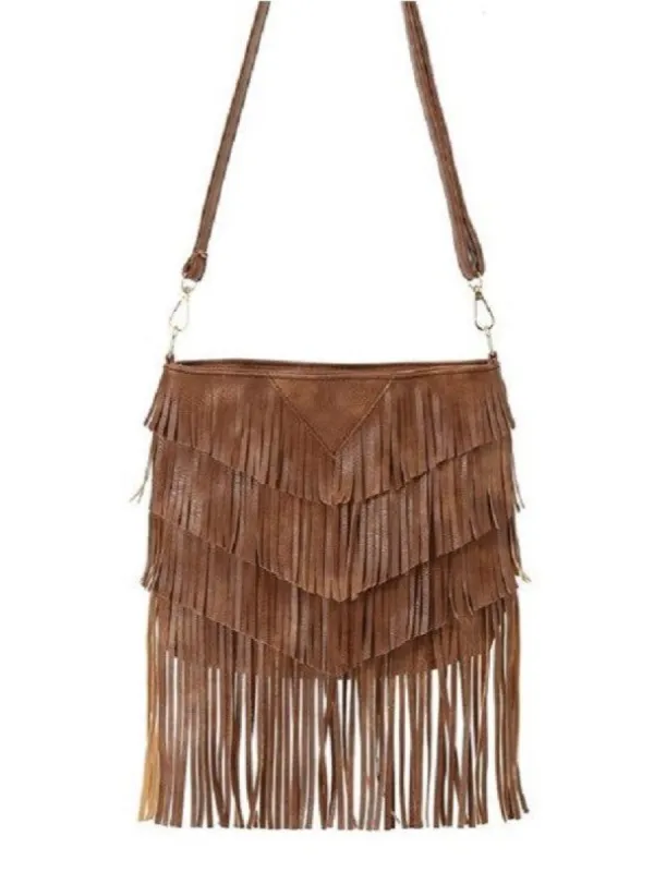 27 Lambert Layered Fringe Crossbody Bag sold by 27 Boutique