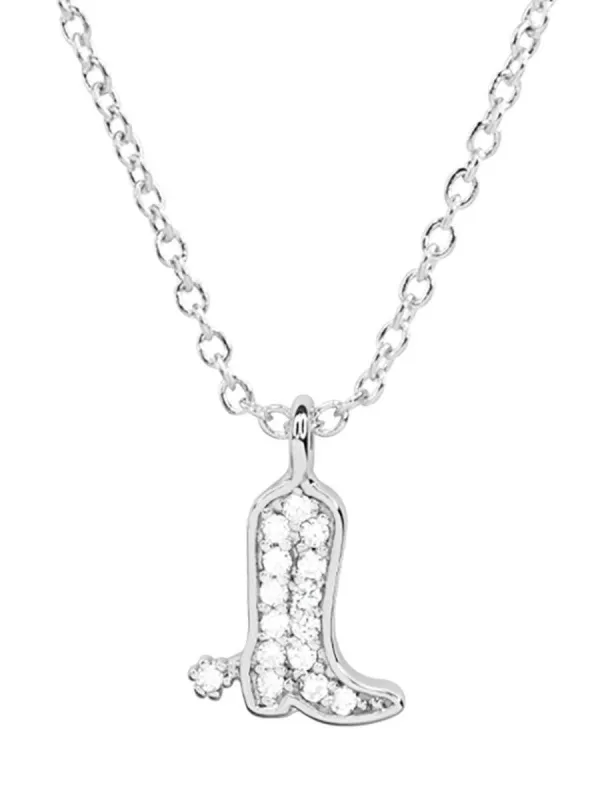 27 Diamond Western Boot & Spur Pendant Necklace sold by 27 Boutique
