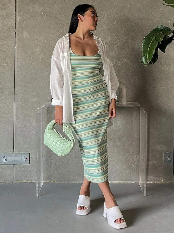 Z SUPPLY Elie Striped Midi Dress sold by 27 Boutique