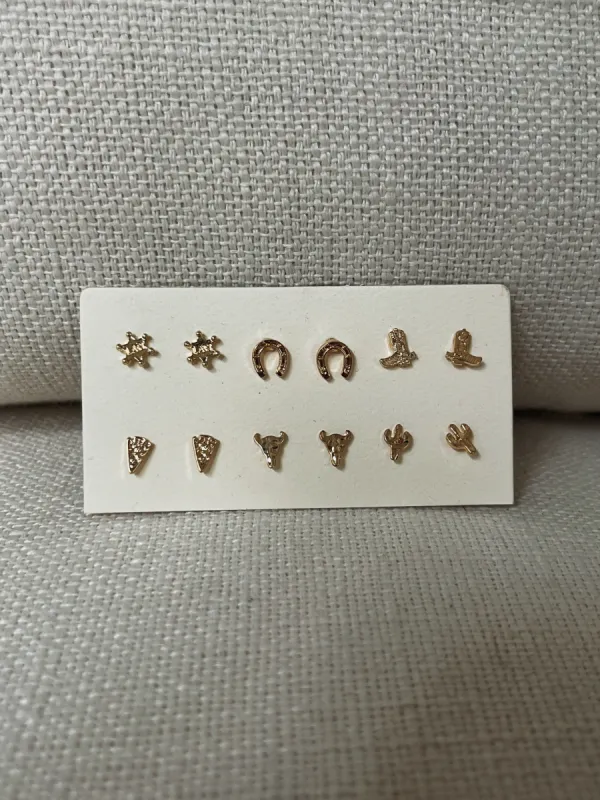 27 Western Style Stud Earring 6 Pair Set sold by 27 Boutique