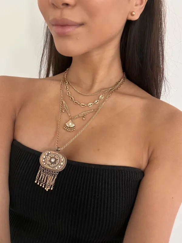 27 Layered Necklace & Earring Set made by 27 Boutique