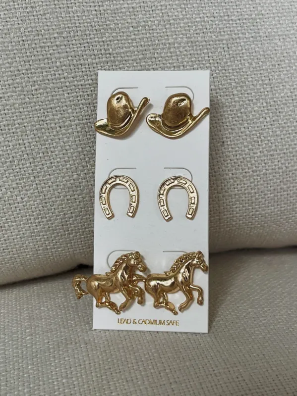 27 Rodeo Western Style Stud Earring sold by 27 Boutique