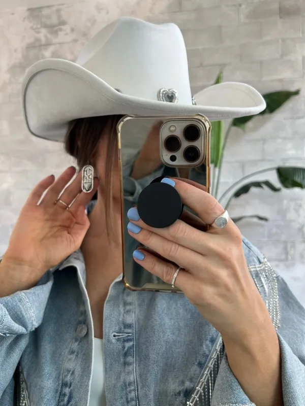 27 Cactus Oval Dangle Metal Earring sold by 27 Boutique