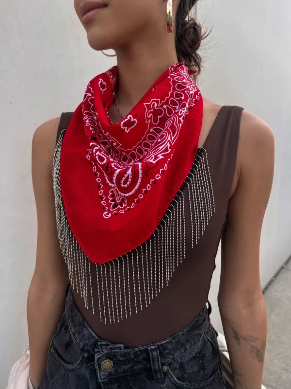 27 Chain Fringe Bandana sold by 27 Boutique