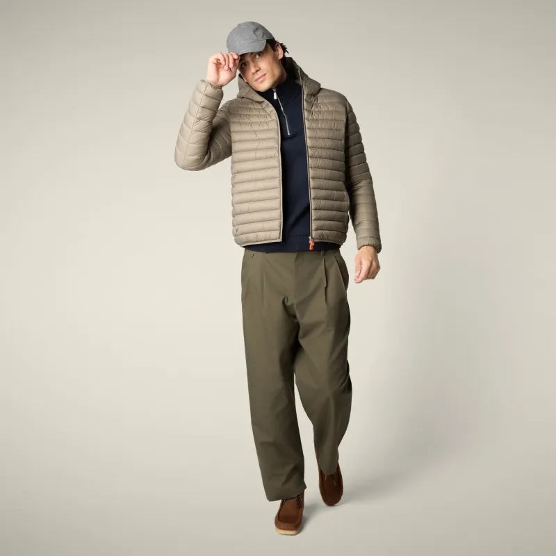 Men's Puffer Jacket Donald in Elephant Grey sold by Save The Duck