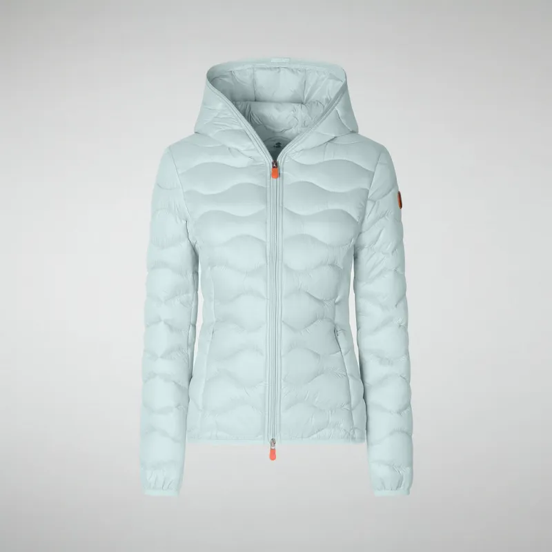 Women's Animal free puffer Jacket lilith in glacier blue sold by Save The Duck