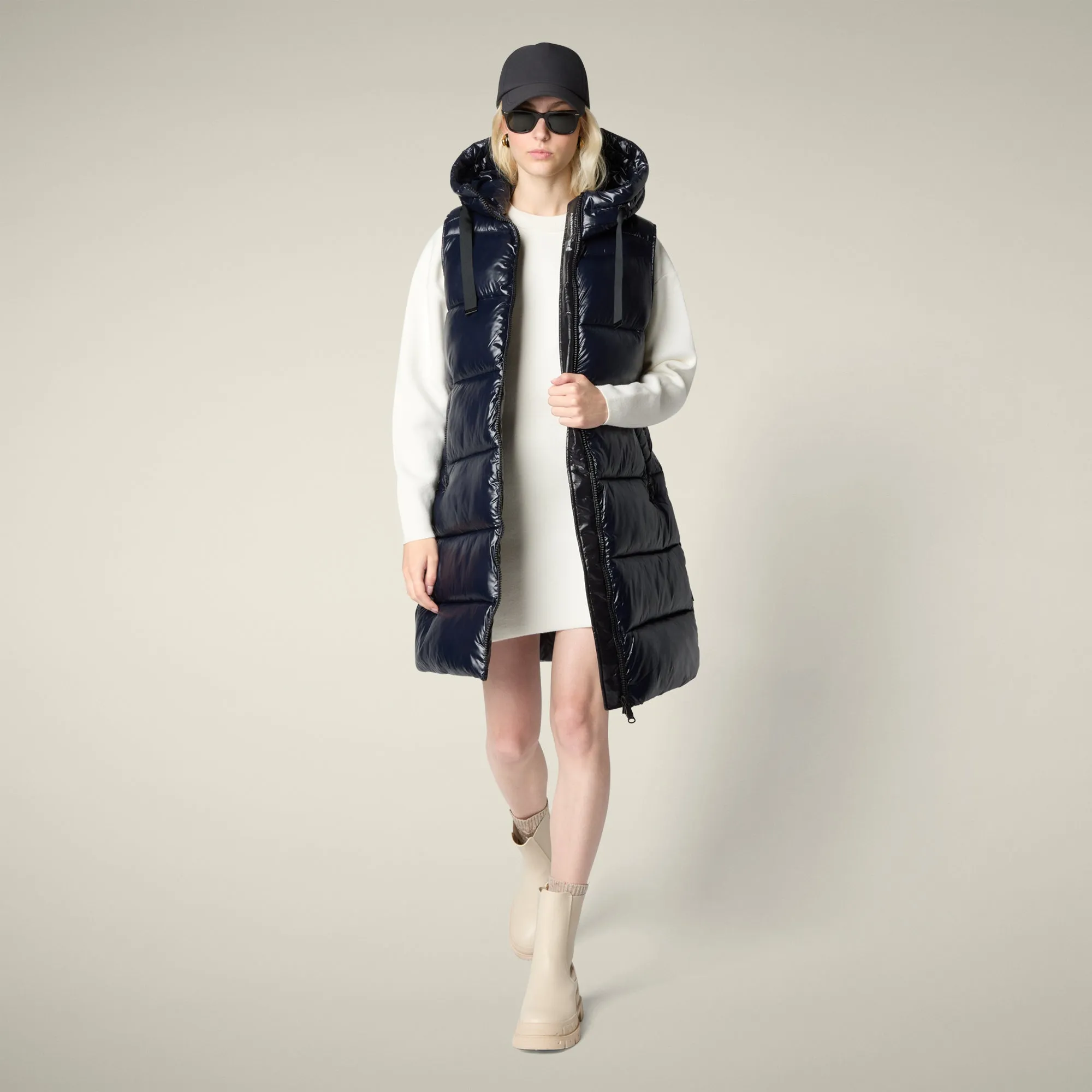 Women's Vest iria in blue black sold by Save The Duck