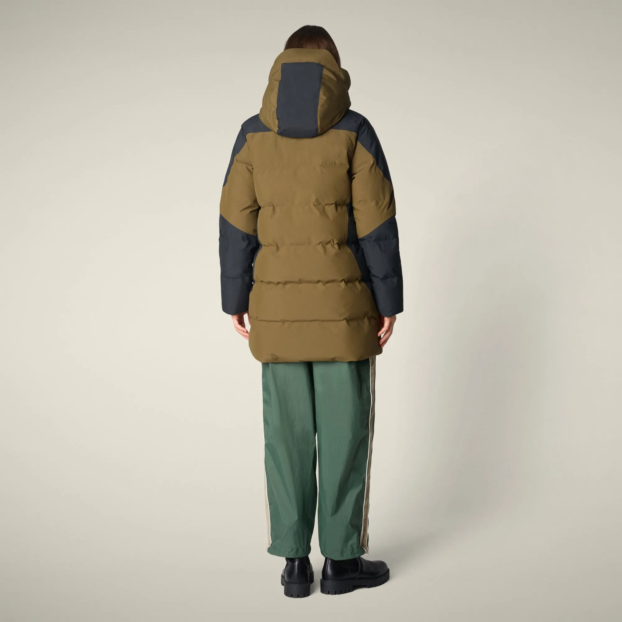 Women's Parka K2 in Bark Green sold by Save The Duck product image thumbnail 3