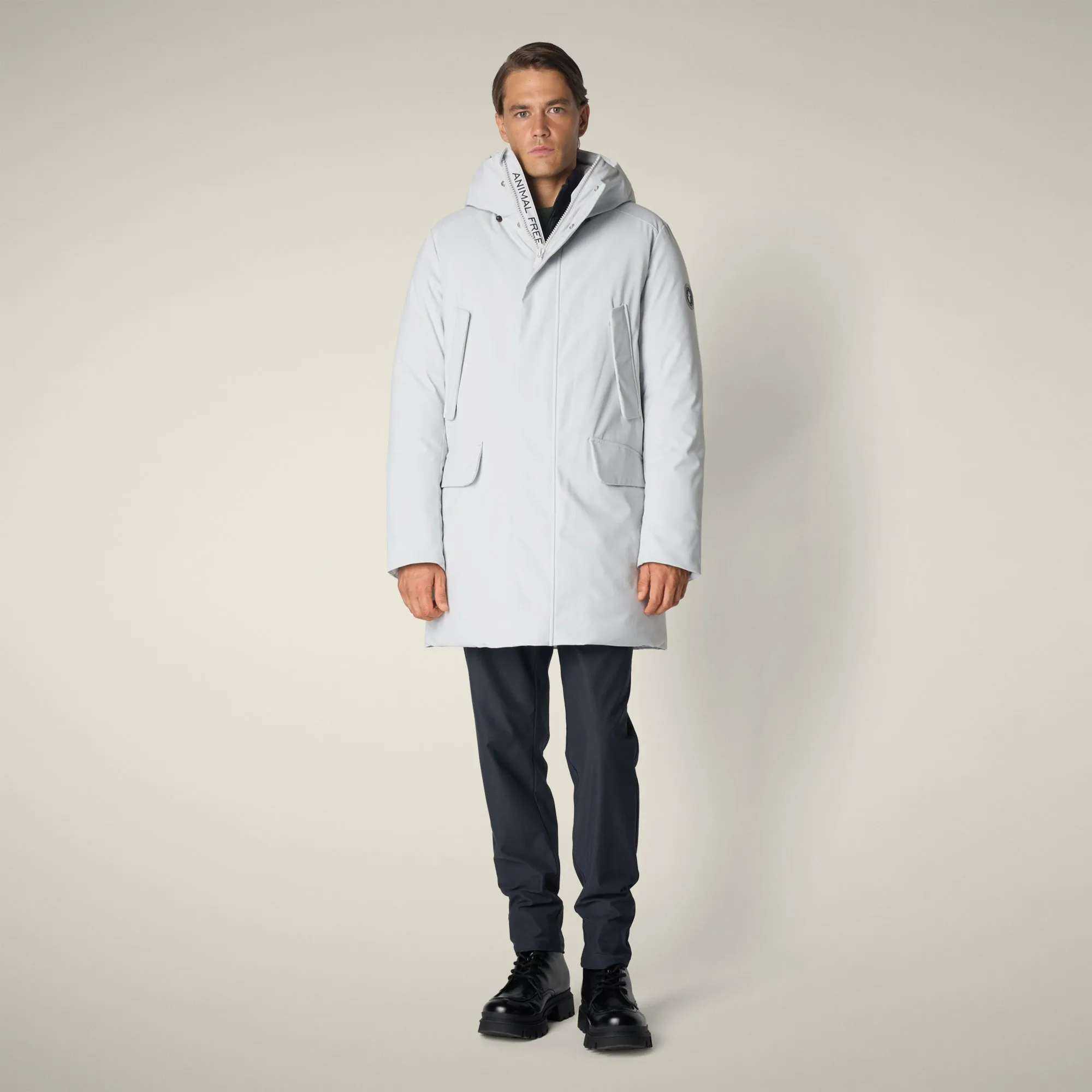Men's parka wilson in fog grey sold by Save The Duck product image thumbnail 2