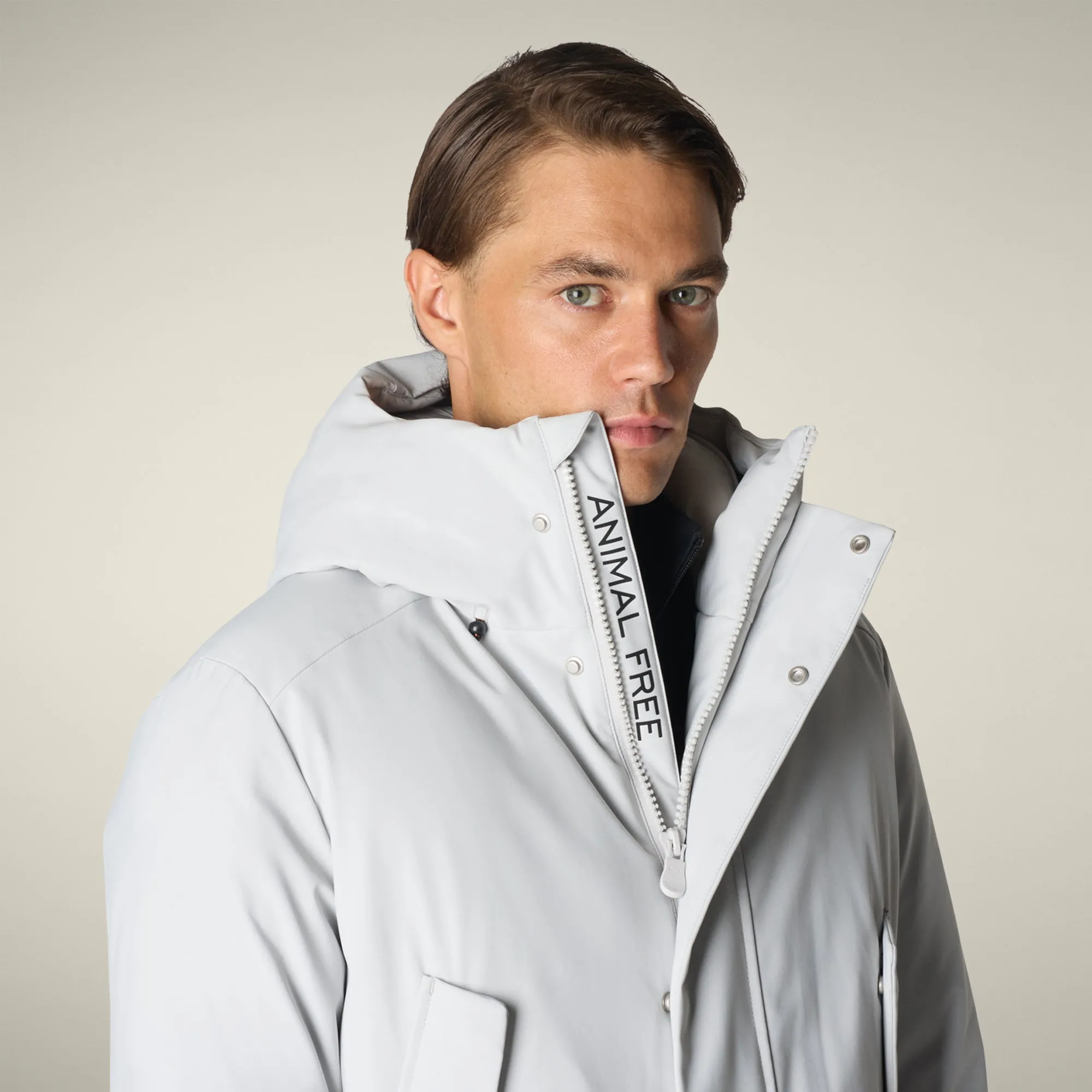 Men's parka wilson in fog grey sold by Save The Duck product image thumbnail 4