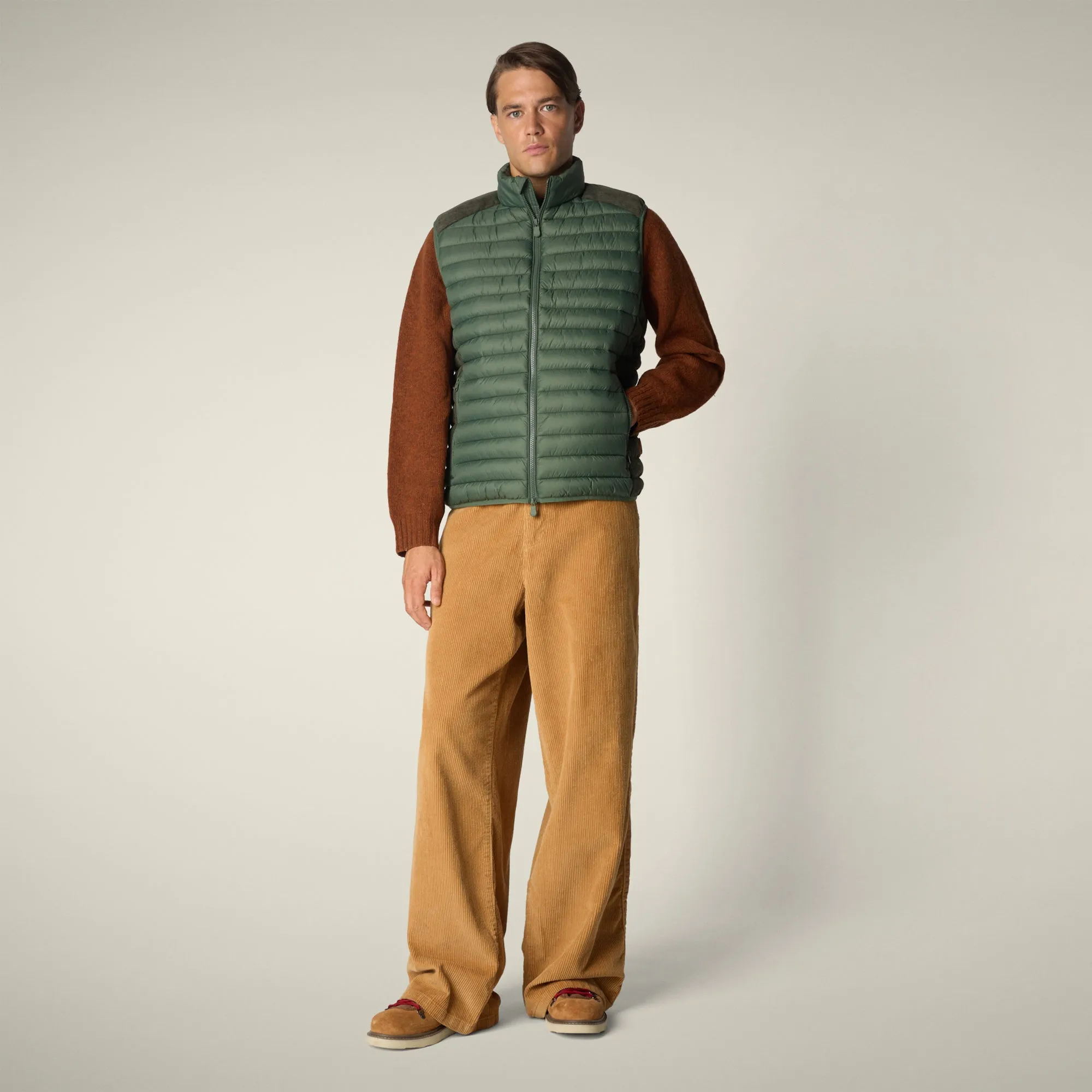 Men's Puffer Vest Cleon in Thyme Green sold by Save The Duck product image thumbnail 2