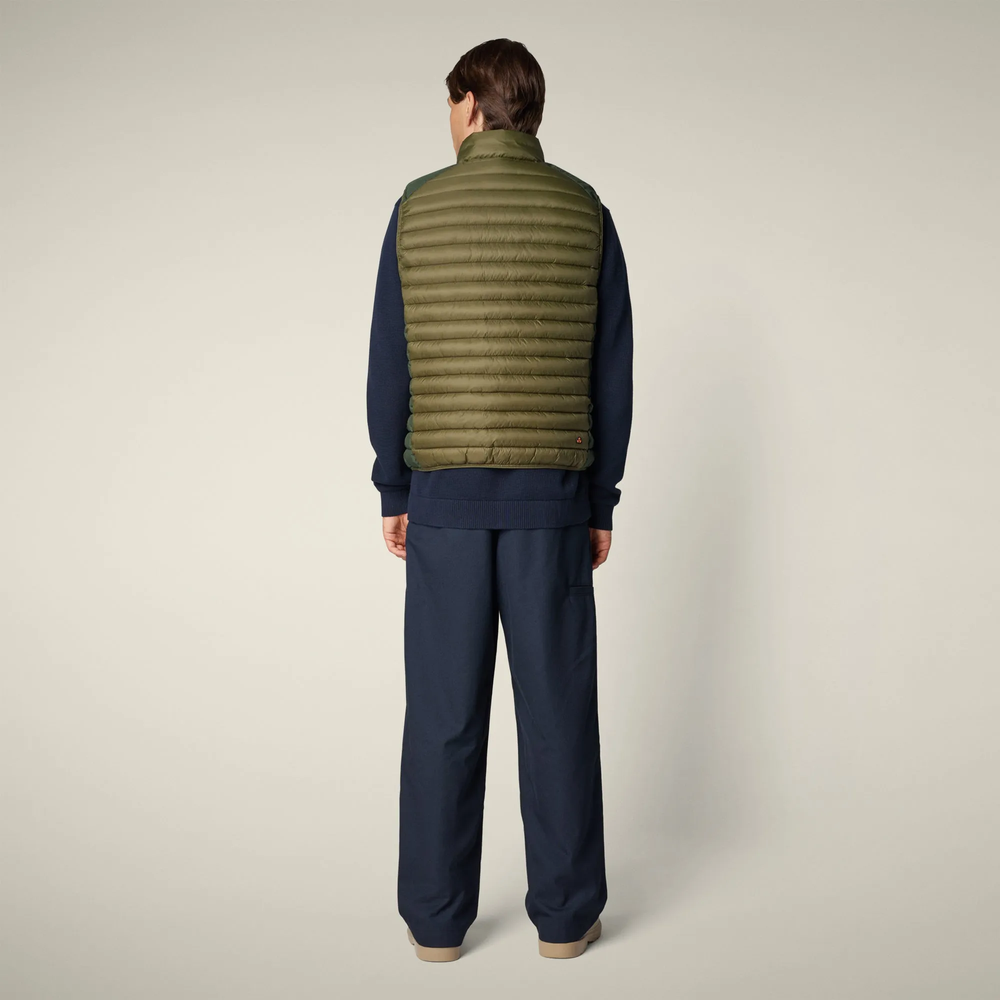 Men's Puffer Vest Mohan in Dusty Olive sold by Save The Duck product image thumbnail 3