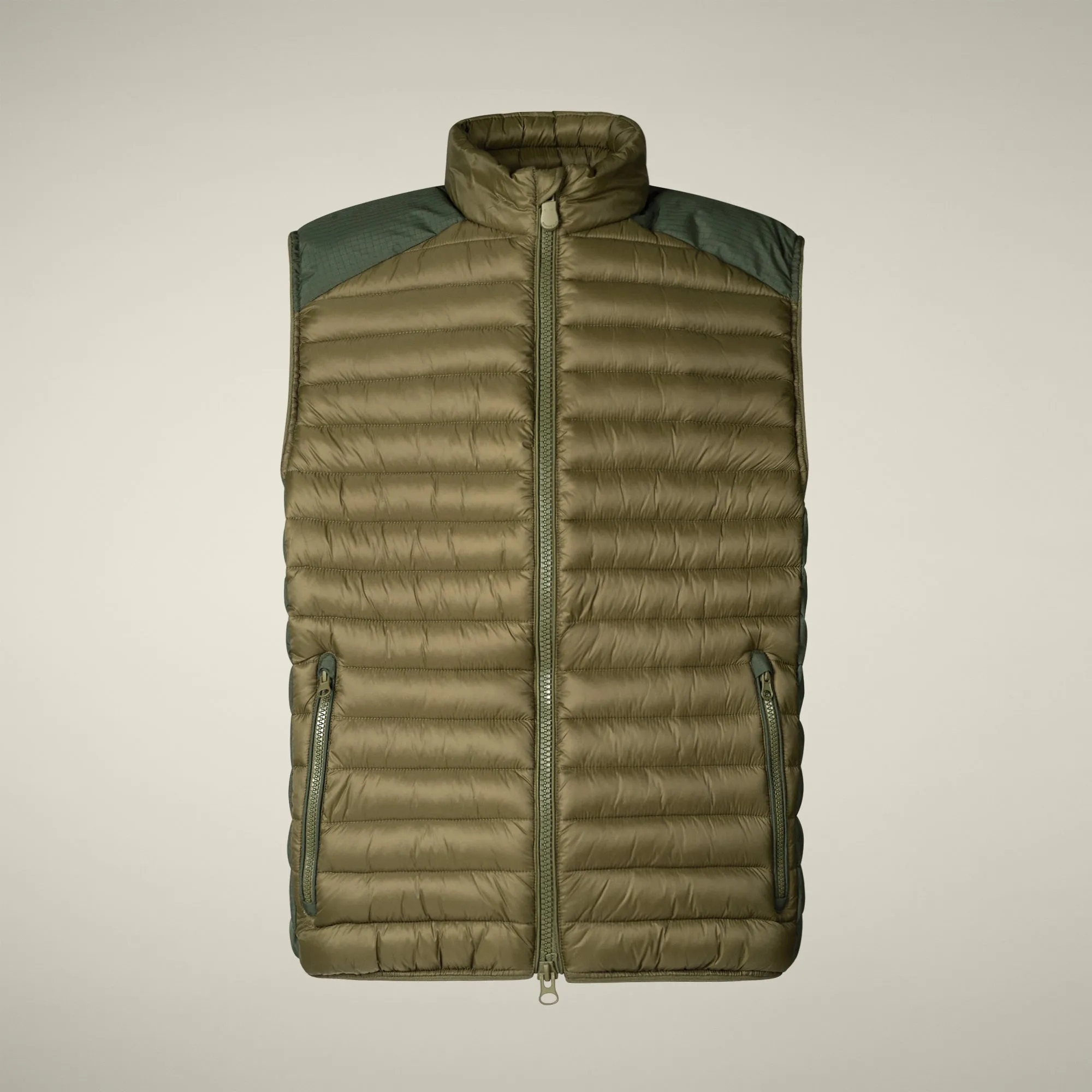 Men's Puffer Vest Mohan in Dusty Olive sold by Save The Duck product image thumbnail 5