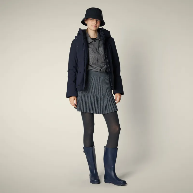 Women's Parka Esme in Blue Black sold by Save The Duck