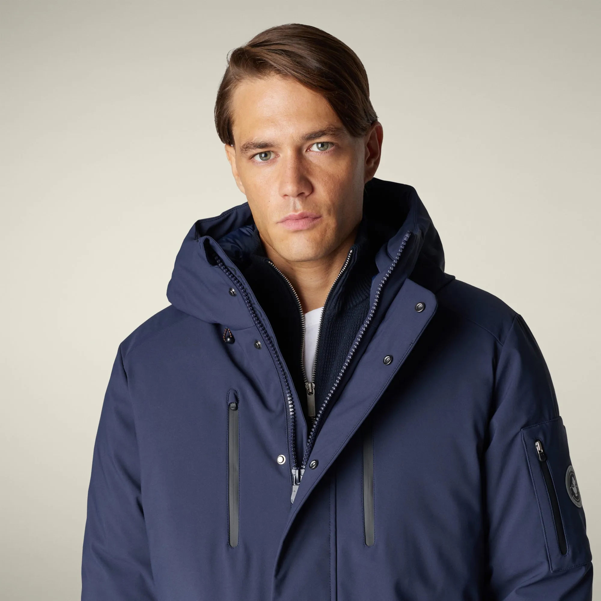 Men's Parka Hiram in navy blue sold by Save The Duck product image thumbnail 4